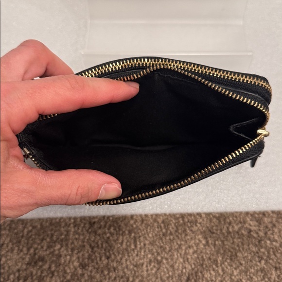 Coach double zip signature logo wristlet wallet with hangtag